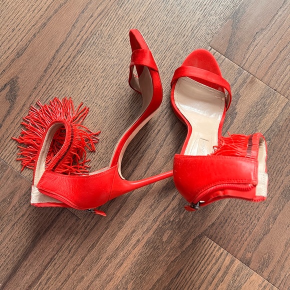 Bcbgmaxazria Fringe red Sandals - Picture 5 of 7